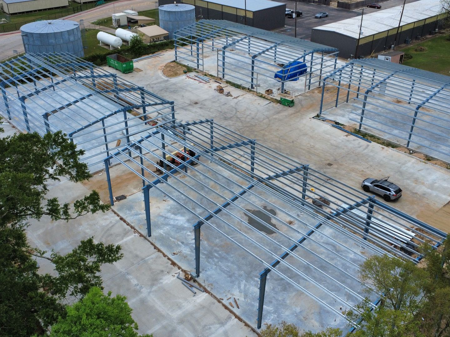 Engco engineer walking the site with the construction superintendent during an active build.