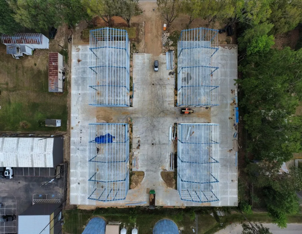 Civil site engineering and grading work in progress